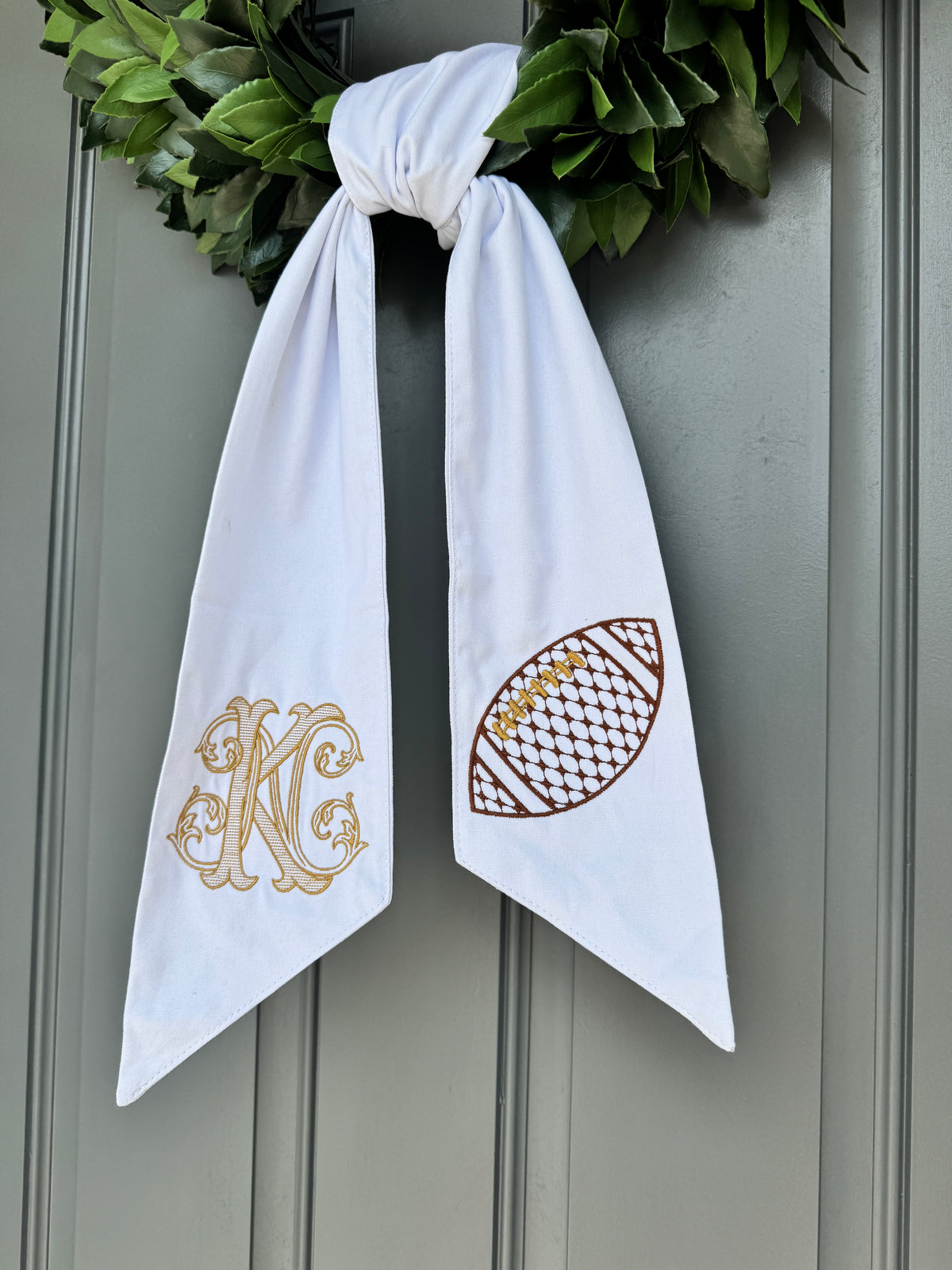 Personalized Football Wreath Sash