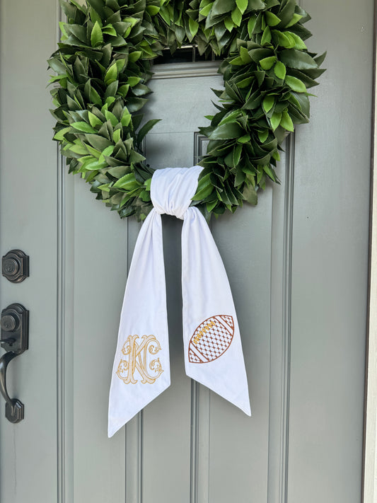 Personalized Football Wreath Sash