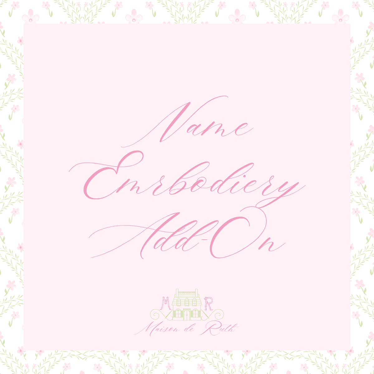 Name Embroidery Add-On